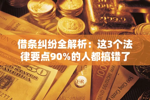 北京借条纠纷全解析：这3个法律要点90%的人都搞错了