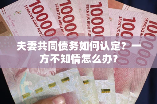 北京夫妻共同债务如何认定？一方不知情怎么办？
